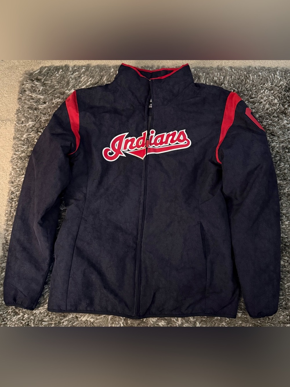 Vintage Majestic Cleveland Indians MLB Baseball Full Zip Jacket size M